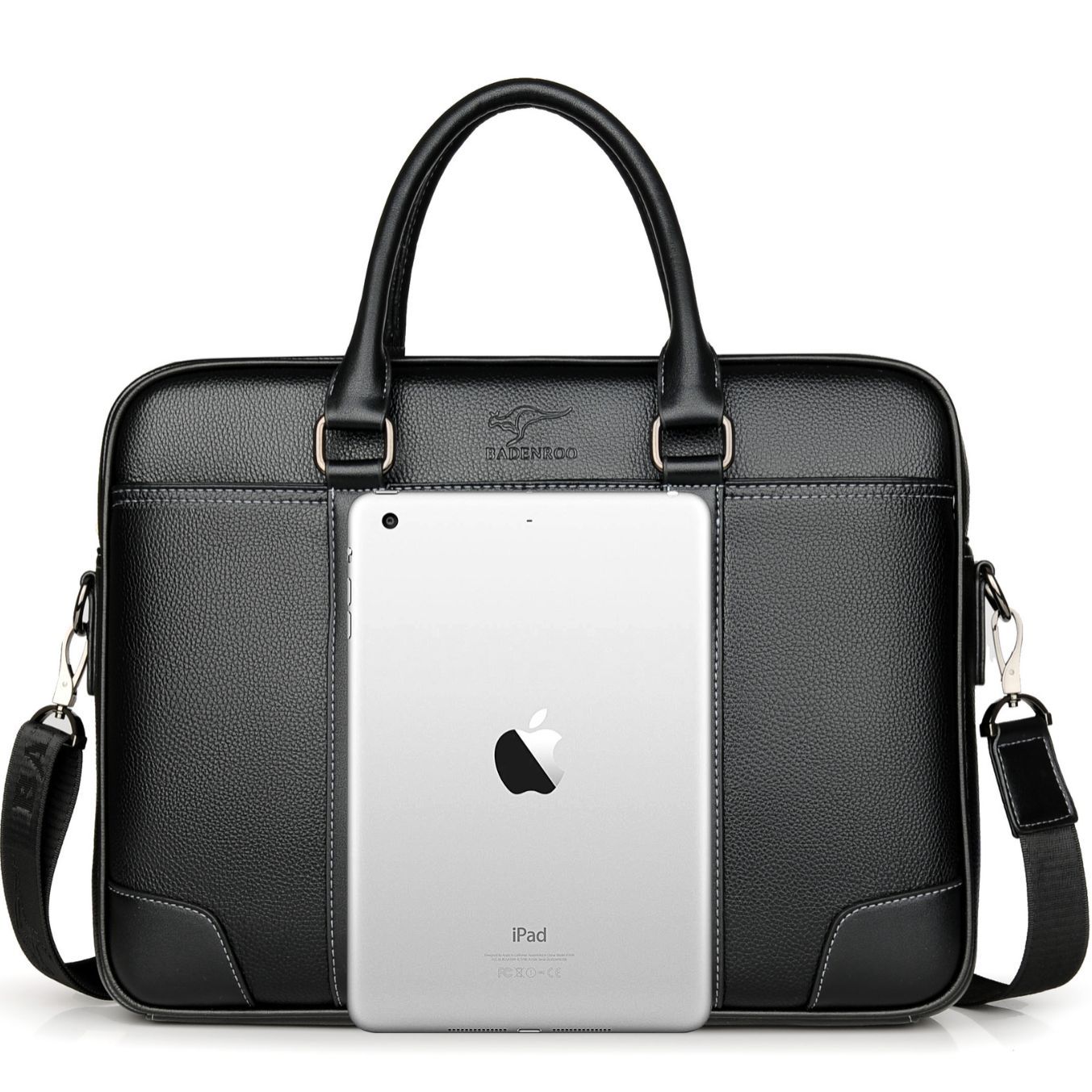 Business Large Capacity Men's Briefcase Luxury Leather Laptop Tote Bag Office Male Shoulder Messenger Bag Fashion Man Handbag