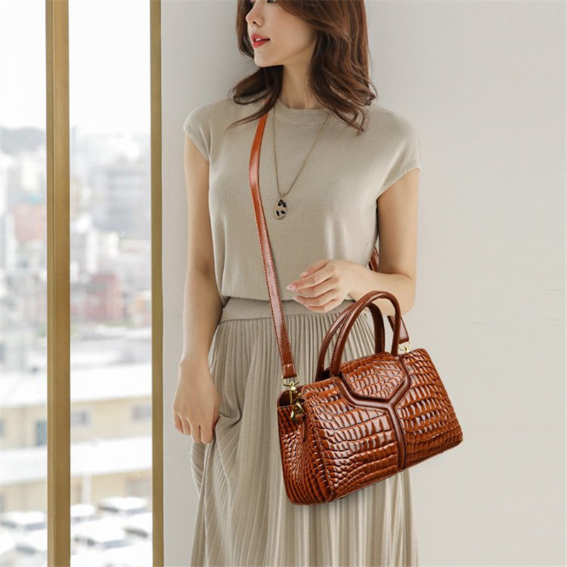 Crocodile Pattern Leather Women's Handbag Luxury Fashion Ladies Tote Bag New Designer Large Capacity Shoulder Messenger Bags