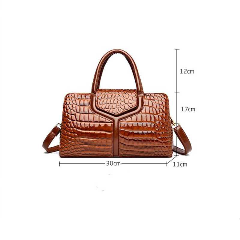 Crocodile Pattern Leather Women's Handbag Luxury Fashion Ladies Tote Bag New Designer Large Capacity Shoulder Messenger Bags