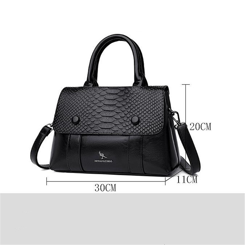 Luxury Crocodile Pattern PU Texture Crossbody Bags Women Fashion Handbag Simple Retro Commuting Shoulder Bag Female  Tote Bags
