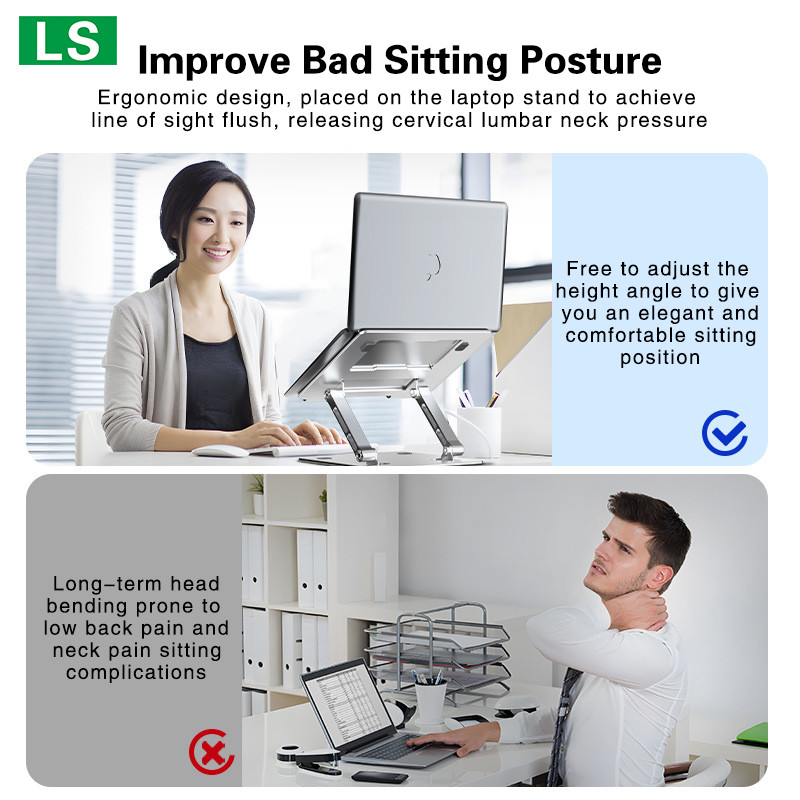 Laptop Stand Foldable Carbon Steel Portable Notebook Stand 9-17 Inch For Macbook Air Pro Computer Bracket Laptop Holder Base