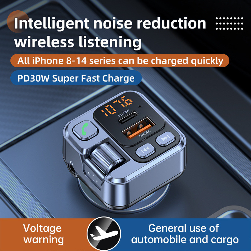 Car Fast Charging Auto Mp3 Player PD30W Hands-free Charger Bluetooth Car Mp3 Player Fm Transmitter Car Accessories