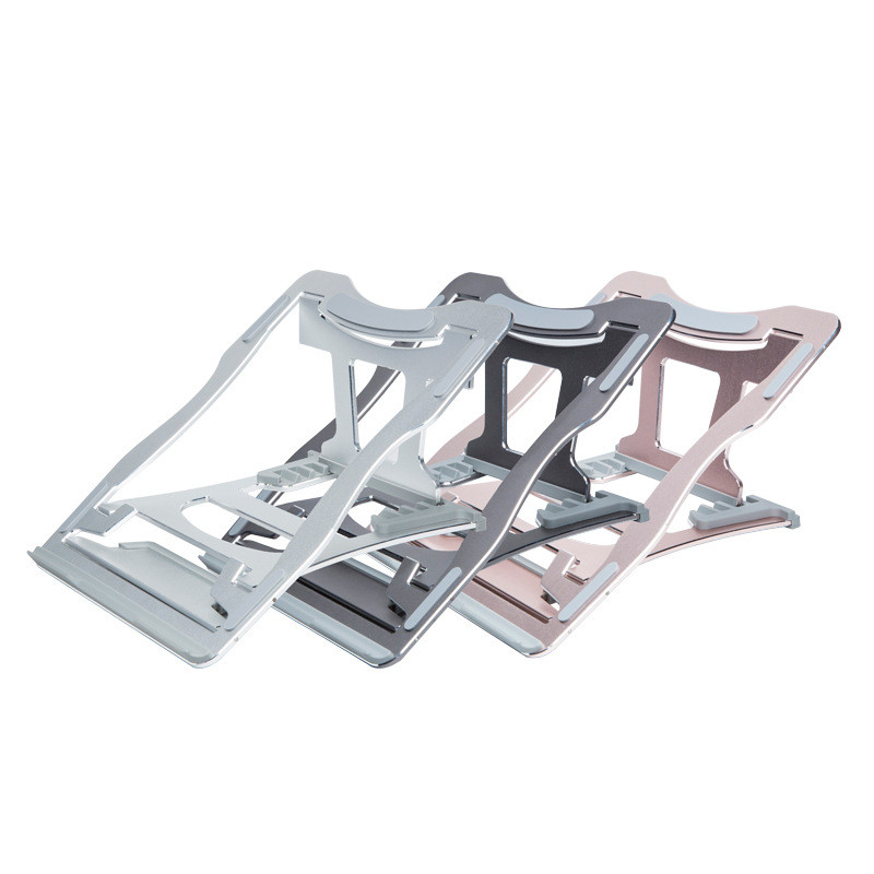 Laptop Cooling Rack Folding Adjustable Angle Aluminum Alloy Desktop Laptop Holder Universal Ergonomic Non Slip Laptop Stand