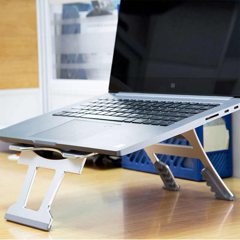 Laptop Cooling Rack Folding Adjustable Angle Aluminum Alloy Desktop Laptop Holder Universal Ergonomic Non Slip Laptop Stand