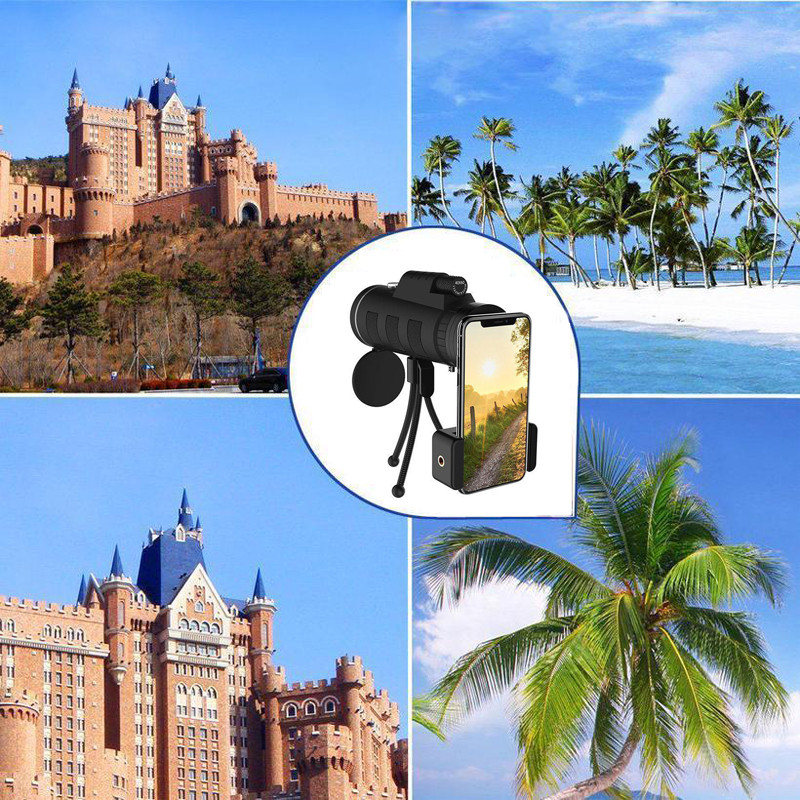 Portable 40x60 High Power Prismatic Powerful Binoculars Hd Monocular Telescope Long Range Zoom Camping Tourism Bird Telescop