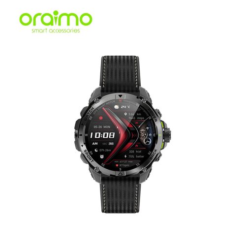 Oraimo Watch GT 1.43" Amoled 3ATM GPS Smart Watch with 2 Replaceable Straps