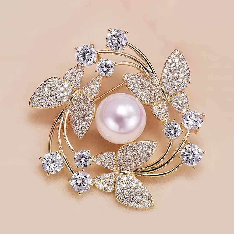 Butterfly Brooch Women'S Elegant Fashion Pin Brooch Wedding Party Clothing Accessory Daily Wear Gift