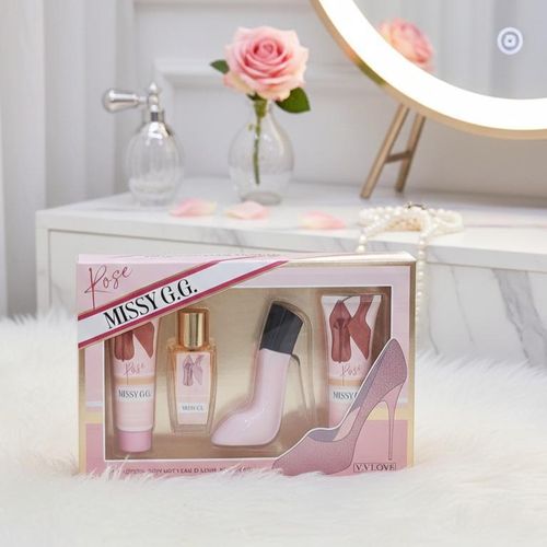 MISSY G.G. Rose Beauty Gift Set ā4-in-1 Fragrance & Skin Care Collection