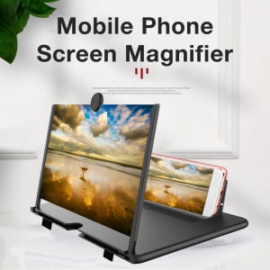 16 Inch 3D Mobile Phone Screen Magnifier HD Video Amplifier Stand Bracket With Movie Game Magnifier Folding Phone Desk Holder