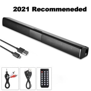 20W TV Sound Bar Wired and Wireless Bluetooth Home Surround Soundbar for PC Theater TV Speaker