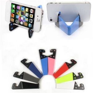 V-Shaped Universal Foldable Mobile Cell Phone Stand Holder for Smartphone Tablet Adjustable Support Phone Holder