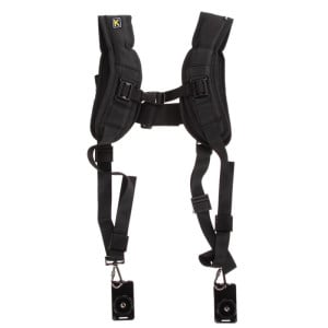 Black Double Dual Camera Shoulder Strap Quick Rapid Sling Camera Belt Adjustment For Canon For 2 Cameras Digital DSLR Strap