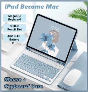 For iPad 10th Generation Keyboard Case Wireless Keyboard with Pencil Slot Magnetic Keyboard Soft iPad Case Magnetic