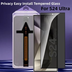 Premium Tempered Glass For Samsung Galaxy S24 Ultra S22 S23Ultra Easy Installation Glass Privacy Dust Free Screen Protector