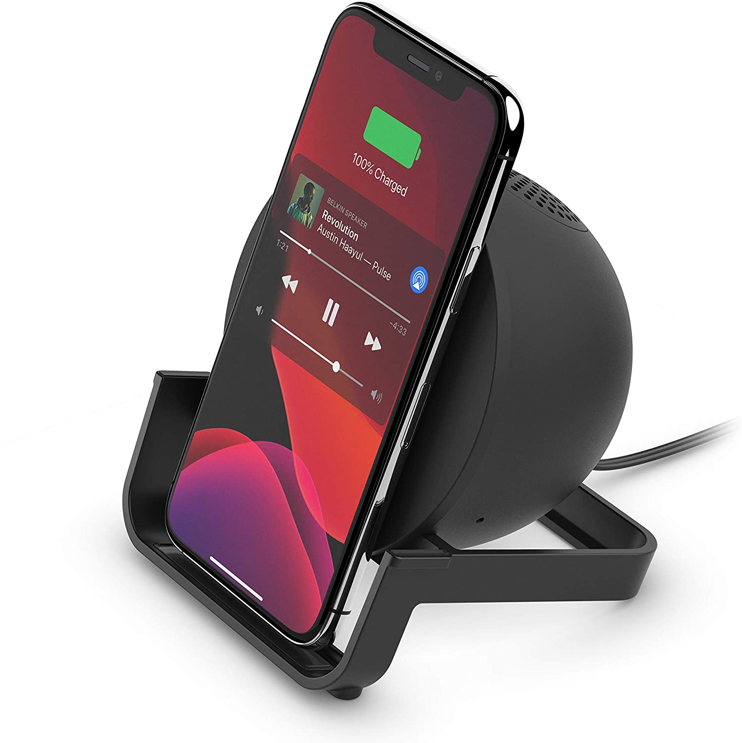 Belkin Wireless Charging Stand + Bluetooth Speaker