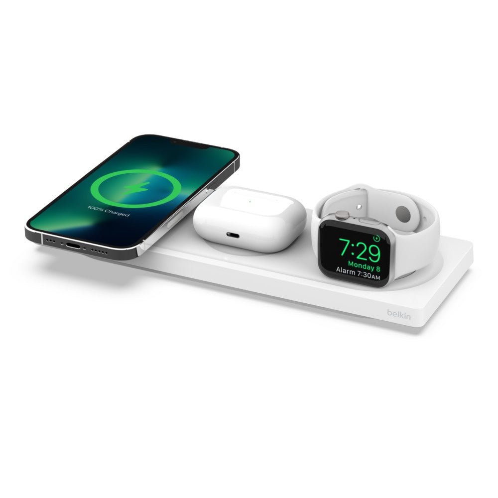 Belkin BoostCharge Pro 3-in-1 Wireless Charging Pad with Official MagSafe Charging 15W