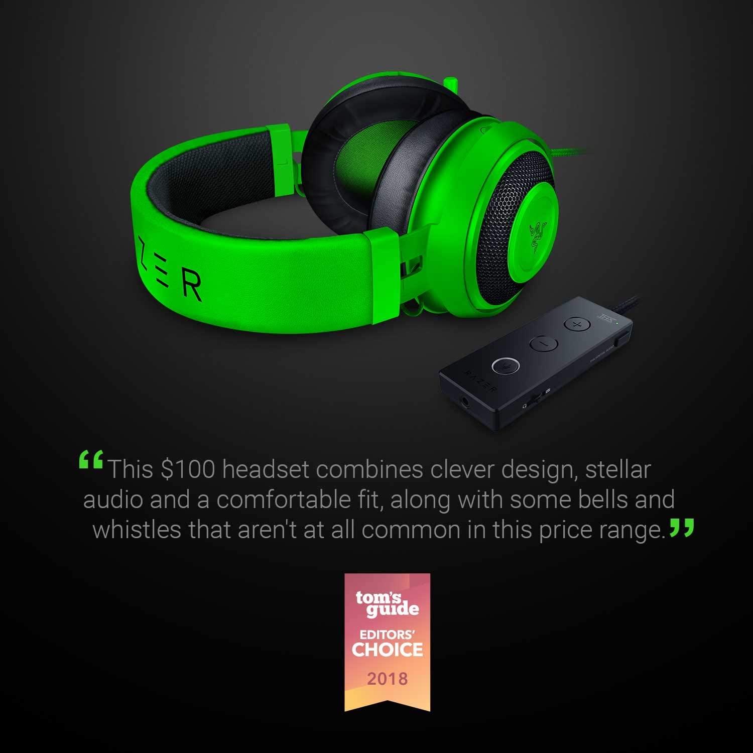 Razer Kraken Tournament Edition Wired Gaming Headset - Black - RZ04