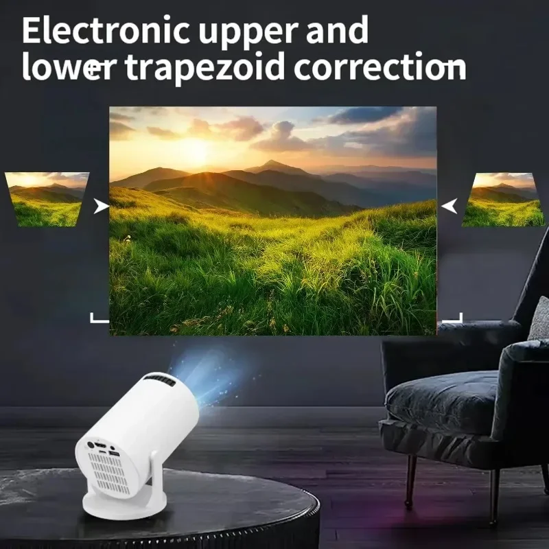 2026 New Hot Sale HY200 Portable Projector 4K Ultra HD 300ANSI Android 11 BT54 Electronic Focus Built in Speaker Home Theater