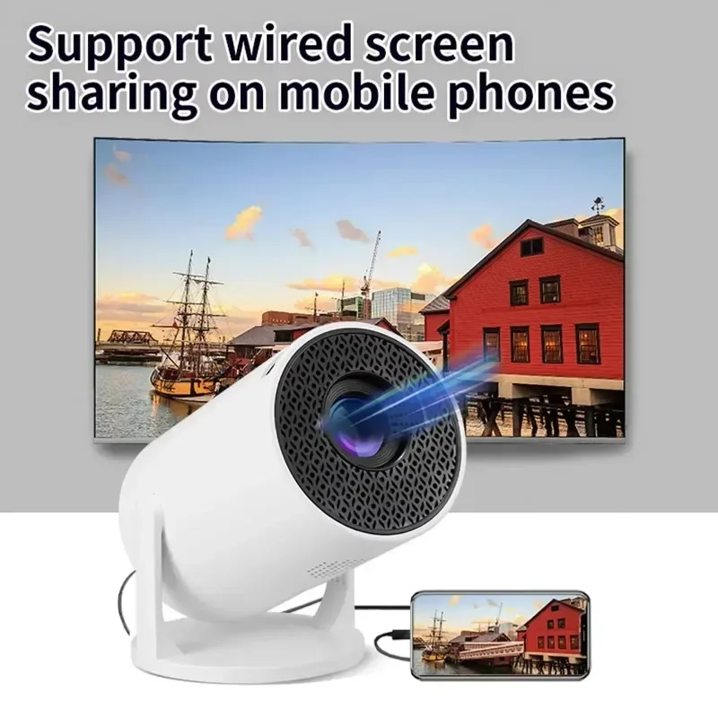 2026 New Hot Sale HY200 Portable Projector 4K Ultra HD 300ANSI Android 11 BT54 Electronic Focus Built in Speaker Home Theater