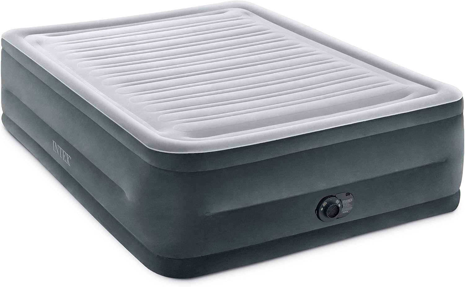 Intex Dura-Beam Ultra Plush Queen Air Mattress with Built-In Pump