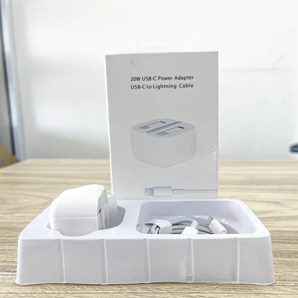20W USB-C Fast iPhone Charger with Type-C to Lightning Cable – UK Plug