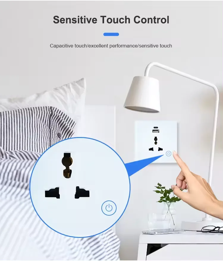 Smart Wall Single Sockets with USB & USB-C