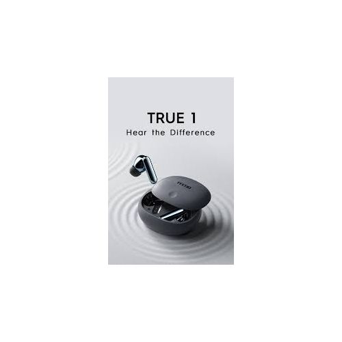 Tecno True 1 Air - Triple-Mic 42dB Hybrid Noise Cancellation True Wireless Stereo Earbuds - Bluetooth 5.4 - IPX5 Water & Dust Resistant (13 Months Warranty)  - Black