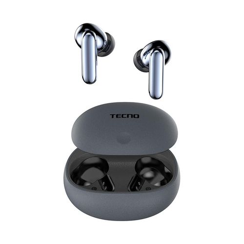 Tecno True 1 Air - Triple-Mic 42dB Hybrid Noise Cancellation True Wireless Stereo Earbuds - Bluetooth 5.4 - IPX5 Water & Dust Resistant (13 Months Warranty)  - Black