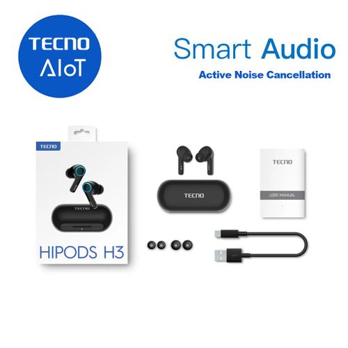 TECNO True Wireless Stereo Earphone Hipod 3 - Black