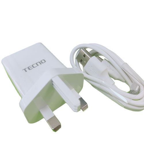TECNO Fast Charger (3 pins) 100 - 240V - White