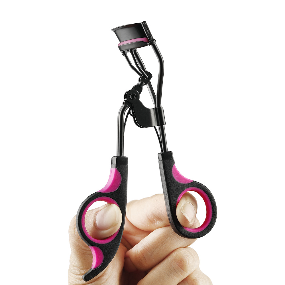 Dual Color Handle Curling Eyelash Clip Artificial Eyelash Assistant Eyebrow Trimmer Steel Needle Portable