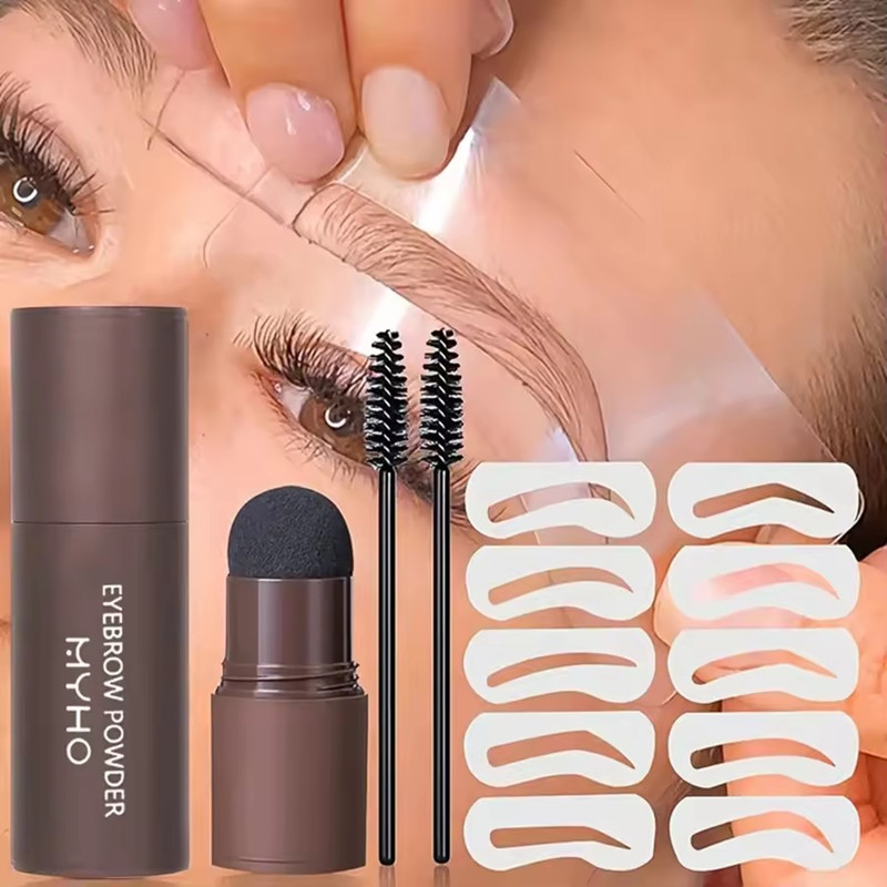 Eyebrow Stamp Waterproof Long Lasting Natural Brow Stamp Shaping Kit Shape Brow Stamp Contouring Stick Hairline 3Colors