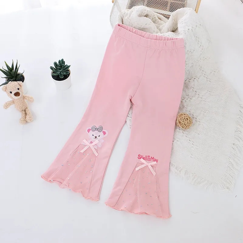 Girls' flared pants, new children's outerwear pants, versatile pants for small and medium-sized children, casual pants