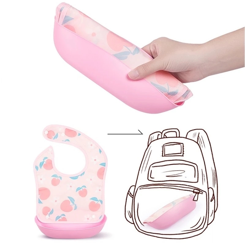 Waterproof Soft Baby Bibs Cute Cartoon Printed Kids Girl Boy Bibs Adjustable Children Bib Detachable Baby Lunch Feeding Stuff