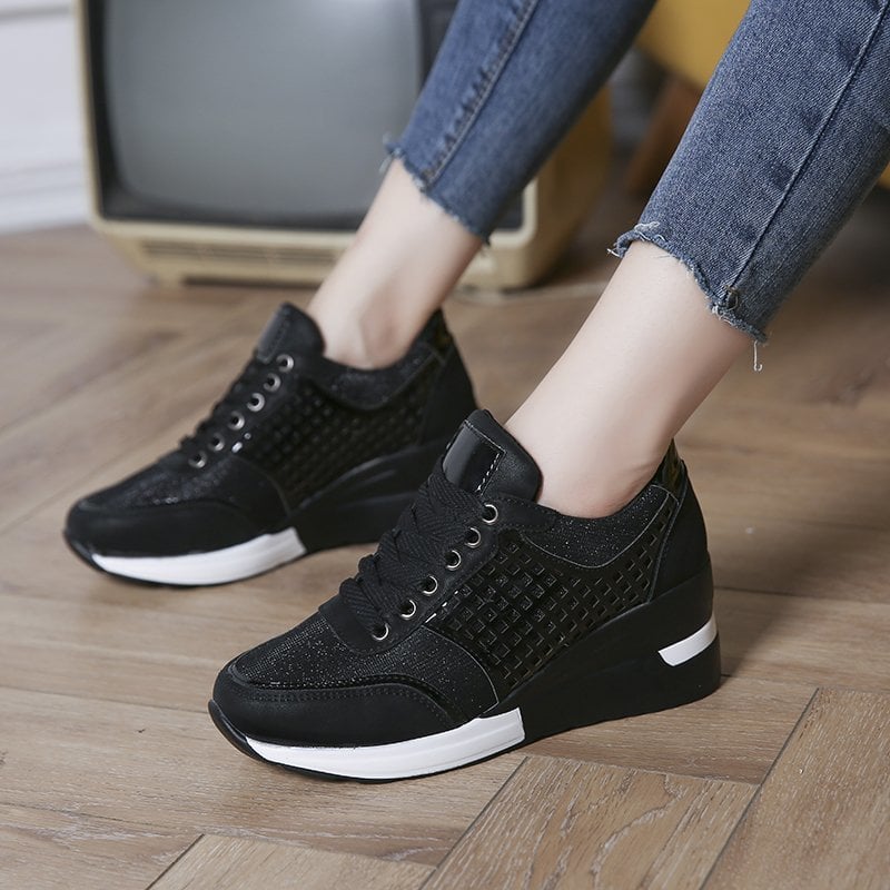 Spring and summer new flat lace up large women's shoes fashion sports casual outdoor single shoes