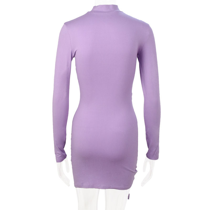 Free delivery of new autumn women's round neck gradient long-sleeved pullover skirt
