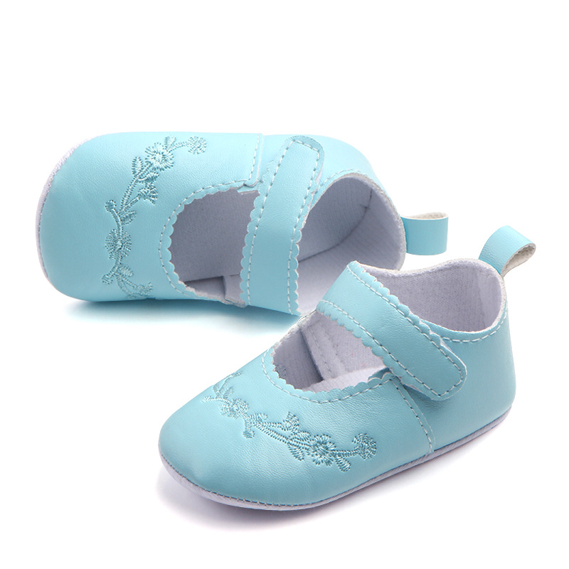 Environmental PU Embroidery Baby Shoes Toddler Shoes