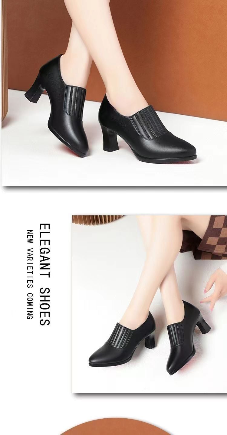 Women Cool Black Patent Leather Spring & Autumn Slip on Boots