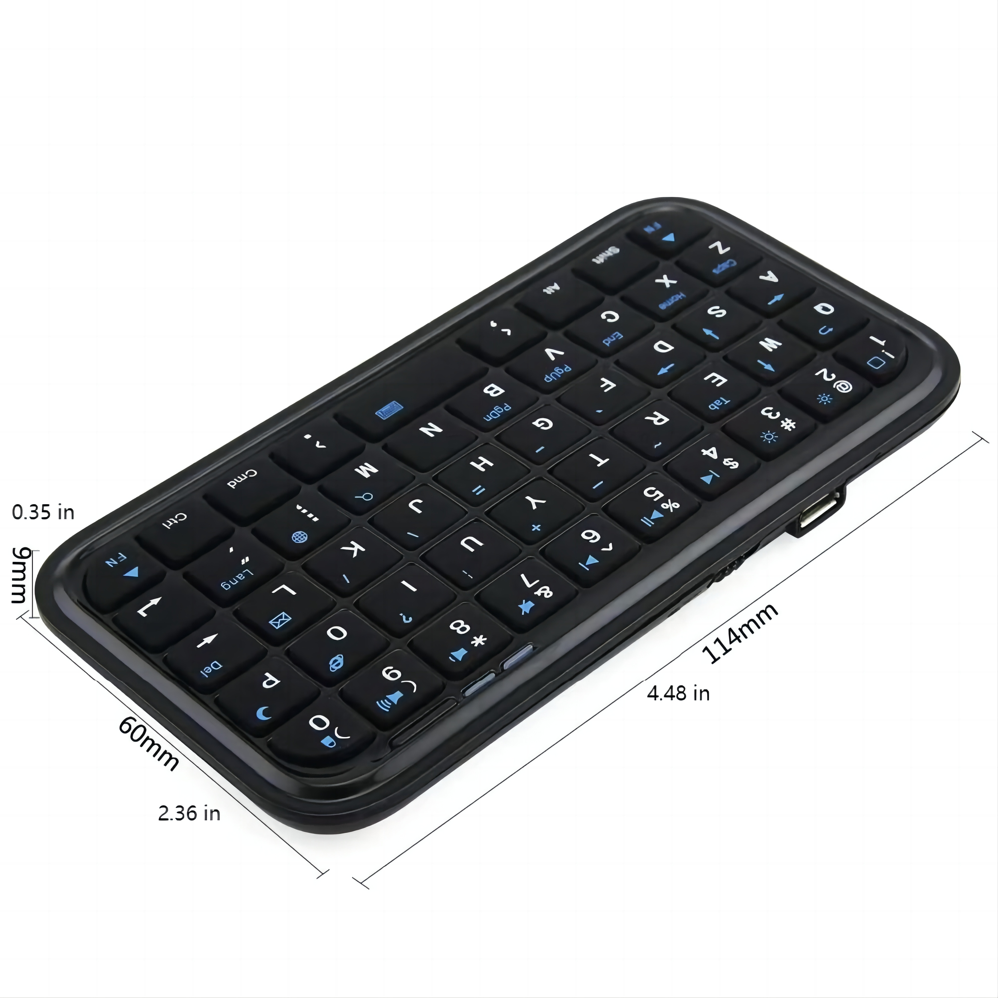 Bluetooth 3.0 Keyboard Rechargeable Mini Slim Travel Size Wireless Keypad Small Portable 49 Keys Keyboard for Tablets Smartphone