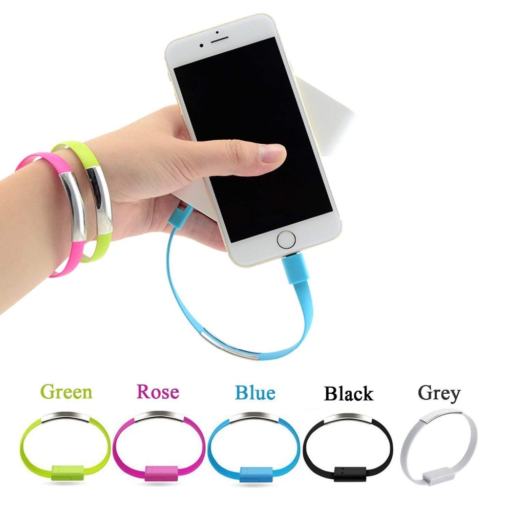Bracelet Micro USB Type C Cable Wristband USB C Data Charging Cable For iPhone XS X 8 7 Samsung Xiaomi Android USB Phone Charger