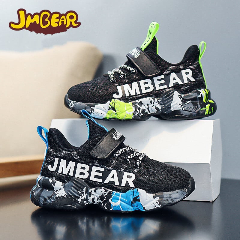Jamie Bear Boys' Shoes Four Seasons Children's Sports Shoes Flying Weave Children's Shoes Mesh Casual Children's Shoes