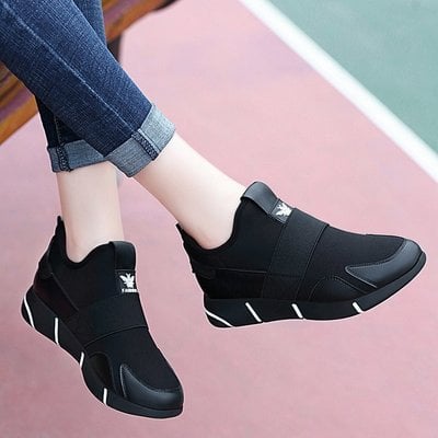 women's sports shoes vulcanized shoes ladies casual shoes breathable walking mesh flat shoes