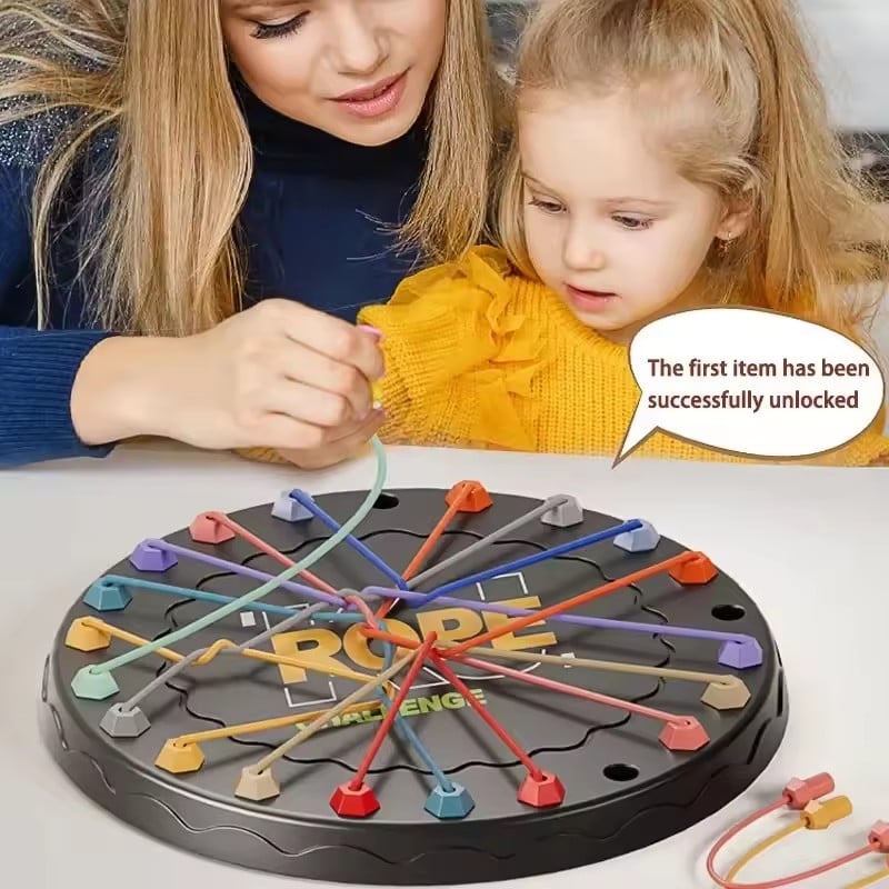 1PC Children's knot puzzle social board game, colorful line classification knot puzzle game