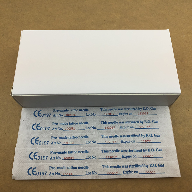50pcs Tattoo Needles Mixed 10 Sizes Assorted Disposable Sterilized Tattoo Needles