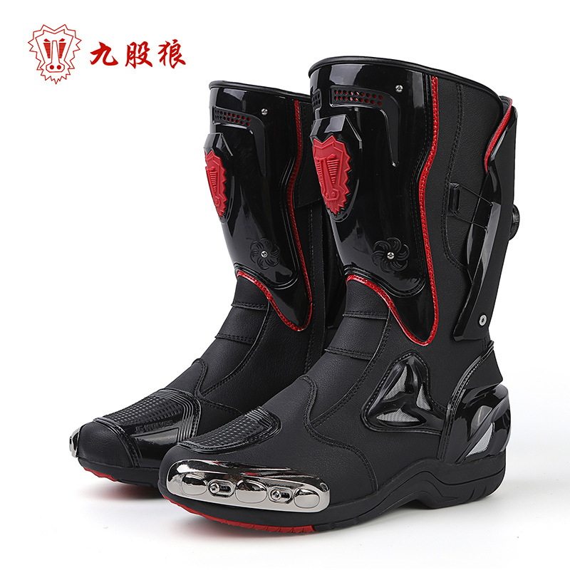 Motorcycle Leisure Four Seasons Anti-collision Cross-country Riding New Men's High-top Riding Protection Shoes Riding Shoes