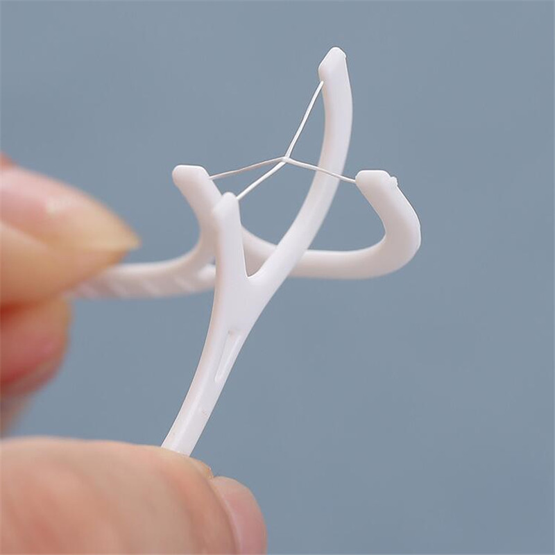 100Pcs Dental Floss Flosser Picks Toothpicks Teeth Stick Tooth Cleaning Interdental Brush Dental Floss Pick Oral Hygiene Care