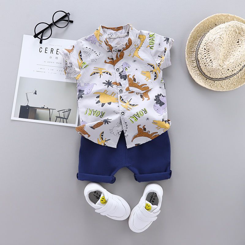 2PCS /set Casual Set Toddler Kids Boys Whale Shirt Tops+Shorts Set Outfits Clothes