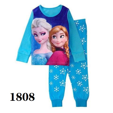 2pcs/set Cartoon Frozen Shirt Pant Set Baby Kid Girls Pajamas Set Nightwear Gift