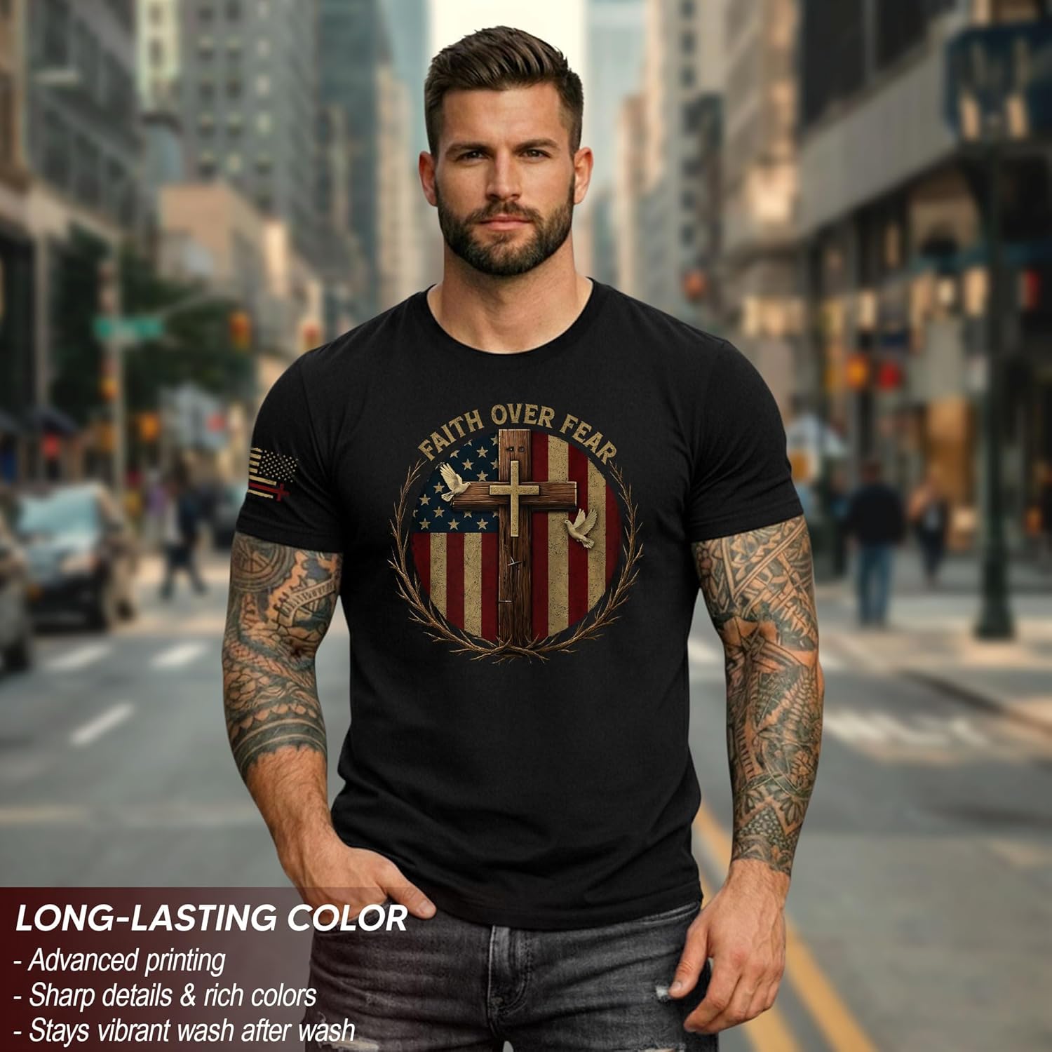 Rooted in Christ Shirt, Christian Shirts for Men, Cross Shirt, Religious Shirts for Men, Jesus Tshirt 1
