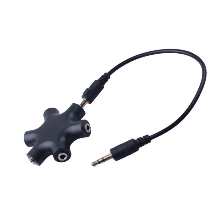 3.5mm Audio Aux Cable Splitter 1 Male to 5 Female Headphone Port 3.5 Jack Share Adapter for Phone Tablet MP3 MP4
